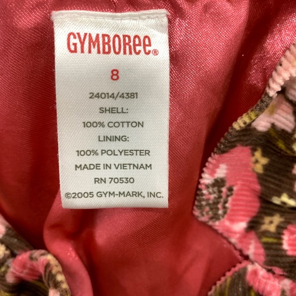 Gymboree Corduroy Floral Long Sleeve 2-Button Top Sweater Size 8 Girls - Picture 7 of 7